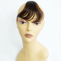 Fabriqué en Corée, frange synthétique sans couture à clipser, droite et légère, extension de cheveux frontale 3D effet aérien et transparent