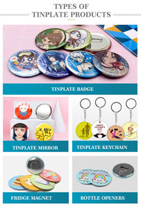 卸売 格安 金属製 オリジナルロゴ印刷 角型 丸型 32mm 58mm ブリキ 缶バッジ - Product Image 3