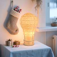 Nouveau design Montgolfière Lampe de table Décoration de chambre d'enfant Lumière LED mignonne Veilleuse creuse Montgolfière Veilleuse