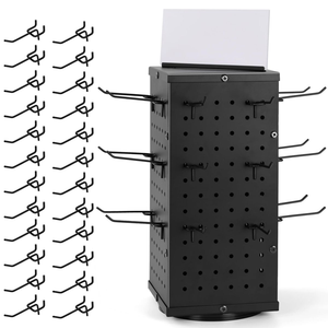 Nhà Máy Bán buôn Kim Loại hiển thị đứng với móc-Tùy chỉnh <span class=keywords><strong>Wall</strong></span> <span class=keywords><strong>Mount</strong></span> & tầng thường vụ cho cửa hàng bán lẻ tổ chức - Product Image 4