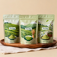 Pochette refermable personnalisable de 250 g, résistante à l'humidité, de qualité alimentaire, pour thé en vrac