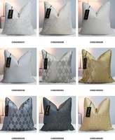 Housse de coussin décorative pour la maison en jacquard, différentes couleurs luxueuses, nouveaux designs tendance, housses de coussin décoratives