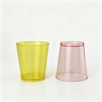 Gobelets de fête réutilisables en plastique PS de 8 oz avec logo personnalisé imprimé sur mesure pour les faveurs de mariage