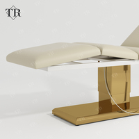 Table de massage électrique portable moderne Turri 3 Motor en cuir, ensemble de mobilier de spa et de salon avec fonction inclinable