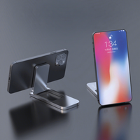 Support de téléphone portable magnétique universel, rotation à 360 degrés, hauteur réglable, support flexible pour bureau, utilisation au bureau, en alliage d'aluminium