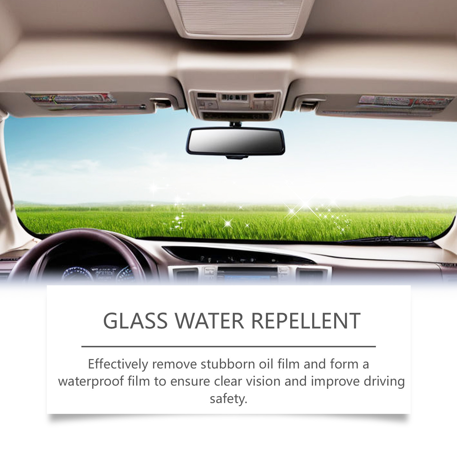 Rayhong C358 Eco-Friendly Car Glass Cleaner Liquid - Oil Film Design, Rain-Proof Fog-Proof Windshiel