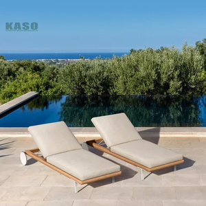 Chaise de piscine, lit d'extérieur, chaise longue en <span class=keywords><strong>plastique</strong></span> tressé, chaise longue de <span class=keywords><strong>jardin</strong></span>, chaise longue d'hôtel, chaise longue moderne avec roulettes - Product Image 1