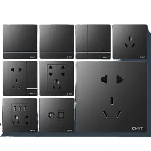 High quality modern home decoration design wall switches electric 2 pin and 3 pin socket