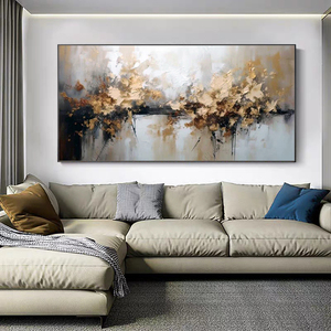 Pintura al Óleo Abstracta Moderna de Paisaje, Arte Pintado a Mano, Mural Original, Decoración de Pared, Lienzo, Póster, Fondo para Dormitorio o Sofá - Product Image 2