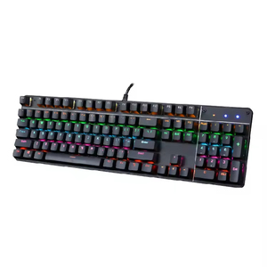 RGB LED Backlit Wired Mechanical Gaming <b>Keyboard</b>, Aluminum Base, 104 Standard Keys - Product Image 1