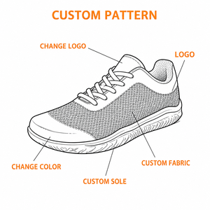 Zapatos Minimalistas para Hombre, Ajuste Ancho, Punta Ancha, Malla Transpirable, Ligeros, para Senderismo, OEM, ODM, Logotipo Personalizado, MOQ 50 - Product Image 2