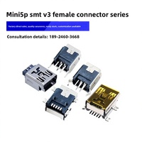 Prise de charge USB MINI 5P V3 ZX-005 220V à 90 et 180 degrés, prise mère, vente directe usine