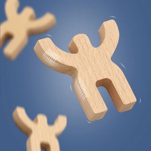 Jeu amusant unique pour développer les compétences, blocs à empiler en forme d'Hercule, jouet d'équilibre en bois - Product Image 2