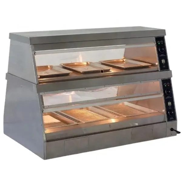 2 Meter KFC Used Display Warmer/Glas Food Warmer Display Vitrine/Fried Chicken Warmer Display