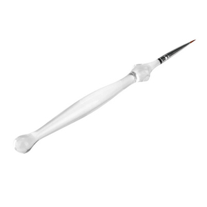 Pinceau liner pour nail art en nylon avec manche en acrylique transparent, pointe très fine à ferrule sertie, pour peinture au gel - Product Image 1