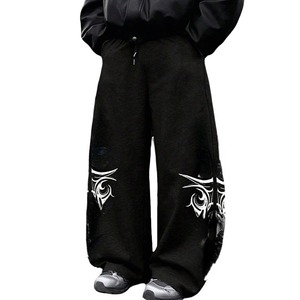 Pantalones Anchos de <span class=keywords><strong>Hombre</strong></span> con Cordón Elástico, Estampado Gráfico Personalizado en Serigrafía, 100% Algodón, Felpa Francesa Gruesa, Ecológicos - Product Image 2