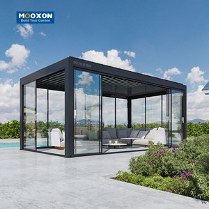 Mooxon Pergola in alluminio esterno motorizzato tetto bioclimatico Design impermeabile parasole struttura - Product Image 1