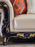 Chaise longue de style européen en cuir véritable, ensemble de canapés mobiles en bois massif pour salon, en cuir de vachette première couche, style villa minimaliste