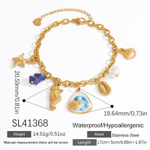 Waterproof Handmade 316L Stainless Steel Bracelet Pendant for Women 18K Gold Color Electroplated Trendy <b>Charm</b> Bracelets - Product Image 6