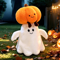 Peluche fantôme d'Halloween, coussin décoratif mignon, jouet en peluche chauve-souris et corbeau de dessin animé, cadeau de fête, décoration