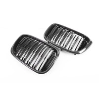 Grille de pare-chocs avant en fibre de carbone à double lamelles G01 G02 de haute qualité pour BMW X3 X4 G01 G02 2018-2021