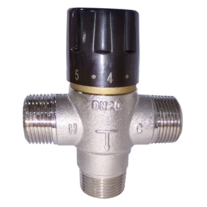Válvula Mezcladora de Latón DN20, Válvula de Control de Temperatura Termostática, Válvula Reductora de Presión para Piezas de Calentadores de Agua Solares, Hogar y Exteriores - Product Image 1