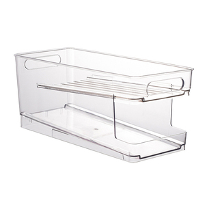 <span class=keywords><strong>Porte</strong></span>-conteneur en plastique transparent pour canettes pop, bacs de stockage pour canettes de soda, distributeur de boissons pour réfrigérateur et congélateur - Product Image 1