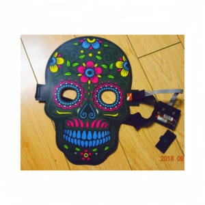 Masque lumineux réactif au son EL pour les boîtes de nuit, les KTV, les bars et les festivals EDM. Clignotements au rythme de la <span class=keywords><strong>musique</strong></span>. Logo et motif personnalisés - Product Image 3