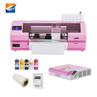 Printer DTF Format Besar ZYJJ Pink XP600 30cm Mesin Cetak Kaos untuk Usaha Kecil Transfer Panas Tekstil Otomatis