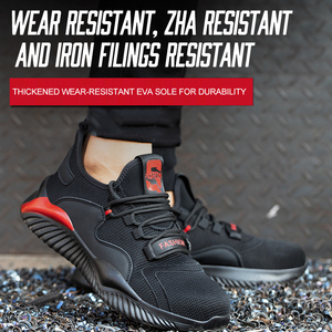 <span class=keywords><strong>Scarpe</strong></span> <span class=keywords><strong>Antinfortunistiche</strong></span> Leggere e Traspiranti per Uomo e Donna, Nuova Moda con Punta in Acciaio Antiurto, Nere per Edilizia - Product Image 2