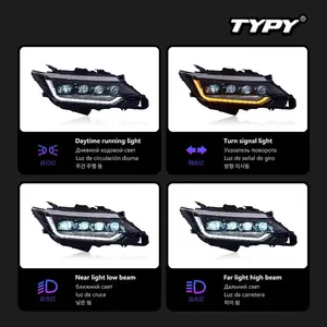 ไฟหน้ารถยนต์ TYPY สำหรับปี 2015-2018 12V 8000K อัพเกรด ปรับแต่งใหม่ ไฟ DRL แบบไดนามิก ไฟเลี้ยว LED อุปกรณ์ตกแต่งรถยนต์ - Product Image 3