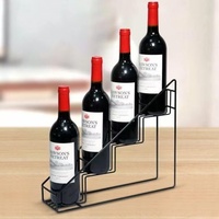 Présentoir à vin incliné de luxe en fer forgé pour bouteilles de vin rouge, meuble de bar décoratif