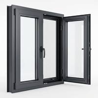 Fenêtres à battants en aluminium à double vitrage insonorisées à rupture de pont thermique au design moderne pour villa résidentielle de luxe avec moustiquaire