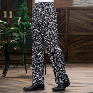 Calças de Chef Unissex em Algodão Twill com Cintura Alta Elástica, Confortáveis para Funcionários de Hotel, Bar e Restaurante, Serviço OEM - Product Image 6