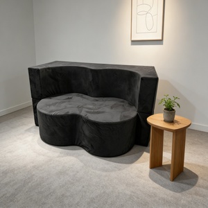 Divano Moderno a Forma di Nuvola, Imbottito in Velluto, Design Ergonomico Curvo per Soggiorno, Appartamento, Hotel, <span class=keywords><strong>Lounge</strong></span> - Product Image 2