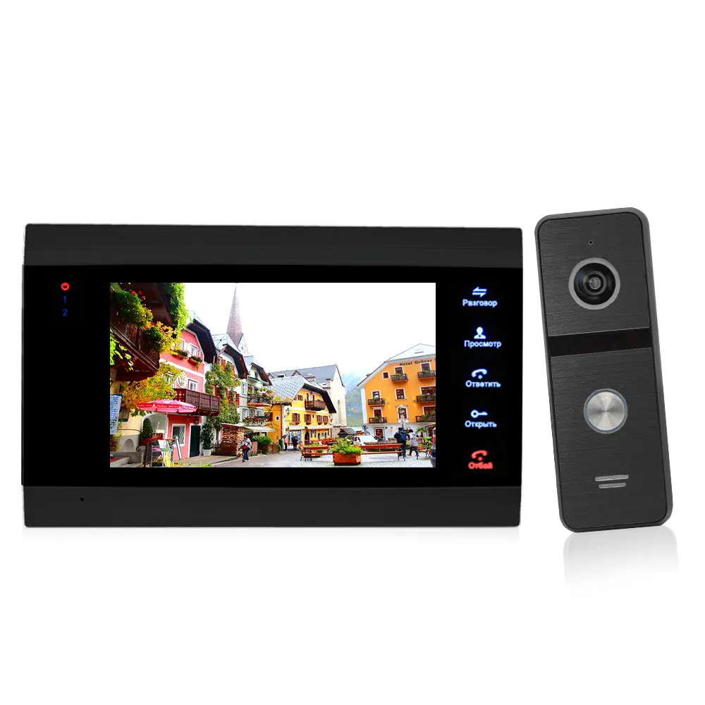 Mưa Bìa Chuông Cửa An Ninh Video Cửa Điện Thoại Wi-fi Monitor 7 Inch Màn Hình Màu Màn Hình WIFI TUYA App Video Intercom