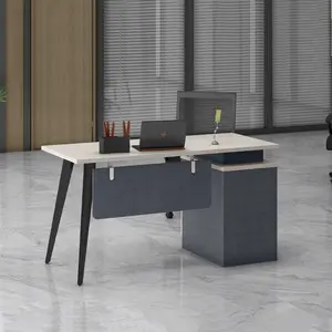 Wood Melamine Simple Office Table And Chair On Promotion and In Stock