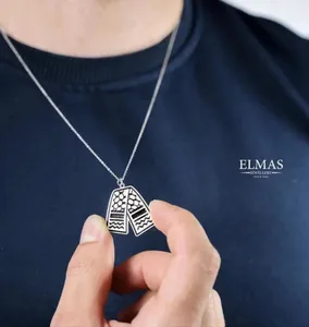 Nouveau collier arabe transfrontalier pendentif drapeau de la Palestine Simple personnalisé bricolage hommes et femmes collier arabe avec bijoux de personnalité