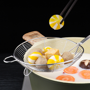 Kitchen Stainless Steel Frying Spider Strainer Large Oil Colander Ladle Scoop Fryer Slotted Big Spoon Skimmer <strong>Cooking</strong> <strong>Sieve</strong> - Product Image 3