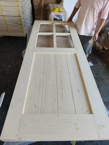 Porte Néerlandaise en Bois Massif, Porte Intérieure Demi-Fenêtrée Style Ferme, Porte Demi-Fenêtrée avec 1/4/6 Vitrages, Panneau de Porte Uniquement - Product Image 5