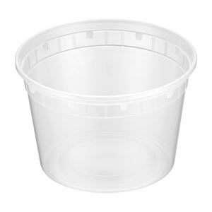 Contenants alimentaires jetables en plastique rigide de 8 oz, 12 oz, 16 oz, 24 oz, 32 oz, étanches et hermétiques, avec couvercle, pour soupes et plats préparés. - Product Image 4