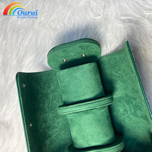 High Quality Brand 3-Slot <b>Roll</b> Watch <b>Box</b> Portable Case Soft PU Leather Watch <b>Roll</b> for Men Women to Protect 3 Watches - Product Image 4