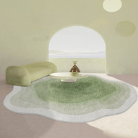 Tapis en polyester à poils moyens, motif Alien, rayé et uni, résistant à la saleté et à l'usure, style Ins tendance pour chambre à coucher