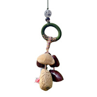 Wholesale Customize Natural Hand Shaker Pangi ChaCha Belirik Handmade Seed Shell Shaker Nutshell Percussion Music Instrument
