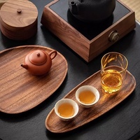 Assiette Ronde en Bois d'Acacia Faite à la Main, Écologique, Facile à Nettoyer, Personnalisable, pour Fêtes à Domicile (Vente en Gros)