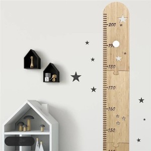 Règle de hauteur en <span class=keywords><strong>bois</strong></span> de haute qualité pour enfants, règle de hauteur de croissance en <span class=keywords><strong>bois</strong></span> à motif d'étoile pour enfants - Product Image 1