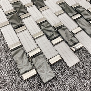 Nhà máy mới Gạch Mosaic Thủy Tinh cho nhà bếp backsplash Gạch Mosaic cho trang trí nội thất với giá thấp biên giới gạch cho nhà bếp - Product Image 2