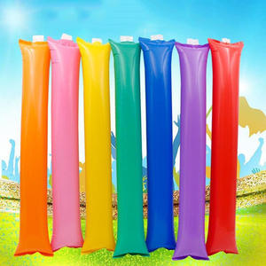 Promotional Plastic Thunder Stick Balloons 60cm ROMANCE Style Waterproof Sound Activated Cheering Custom Logo Sport Party Fans
