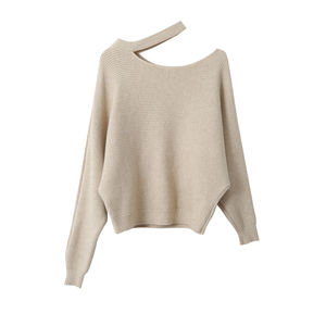 Suéter Halter con Escote Descubierto y Hombros Descubiertos para Mujer, Suéter de Punto de Manga Larga que Realza la Figura, Top Moderno para Mujer - Product Image 2