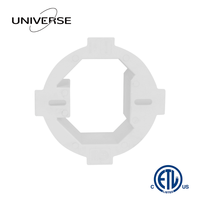 Boîtier d'extension électrique rond en PVC homologué ETL pour plafond, pour boîtes de jonction octogonales de 3,5 ou 4 pouces